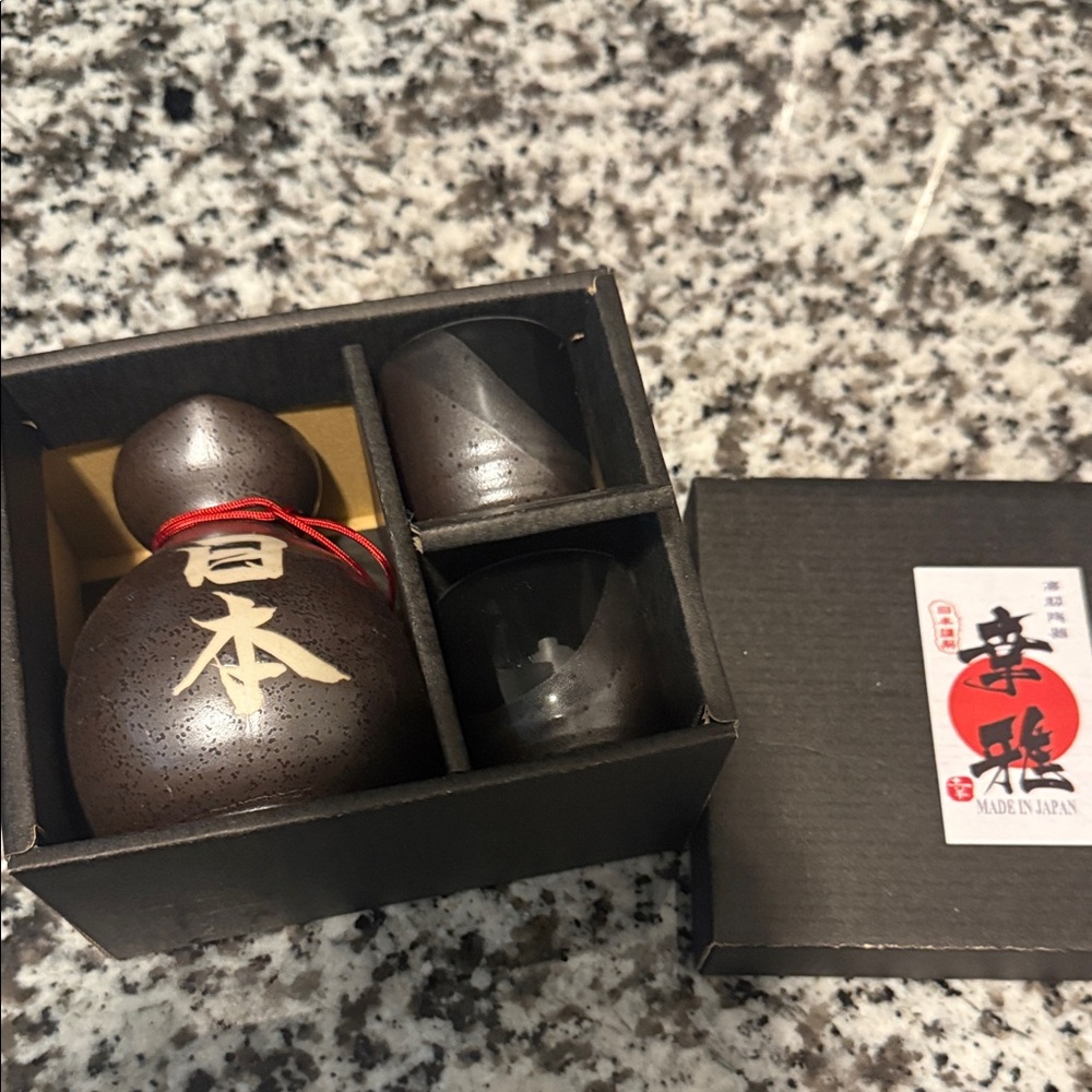 Japanese Sake Set with Cups